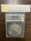 2009 American Silver Eagle Certified ANACS MS70. First Day of Issue coin