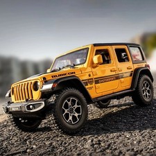 1:22 Jeeps Wrangler Rubicon Car Model Alloy Diecast Toy Vehicle Gift Sound Light