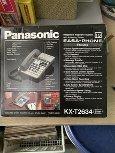 VINTAGE 1989 Panasonic KX-T2634 Easa-Phone Answering Machine Silver LCD