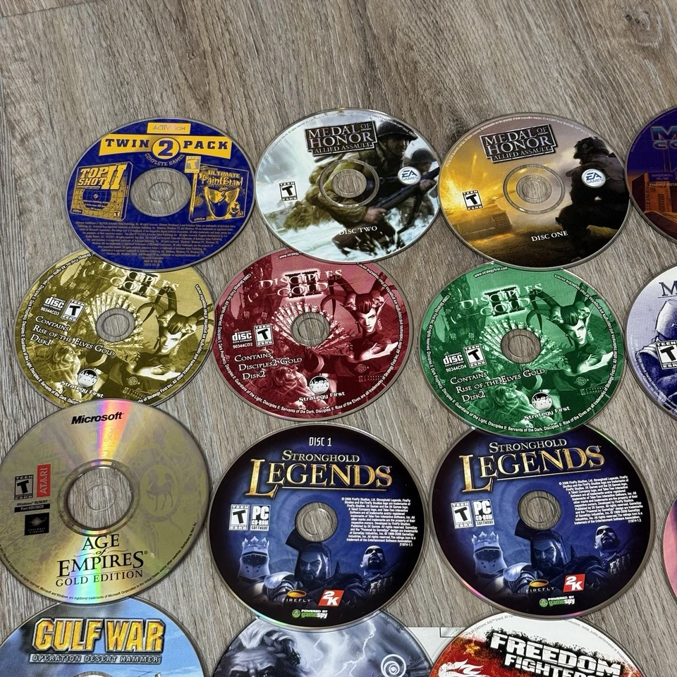 VTG PC Lot of ~ 20 Rare Computer Games: War/Fantasy/Medieval/Mythology/Action - Image 2 of 4