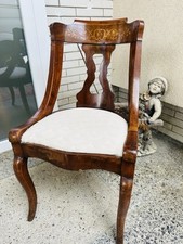 1 X Stuhl englische Mahagoni um 1850 amerikanische Gondola-Stühle aus Mahagoni,