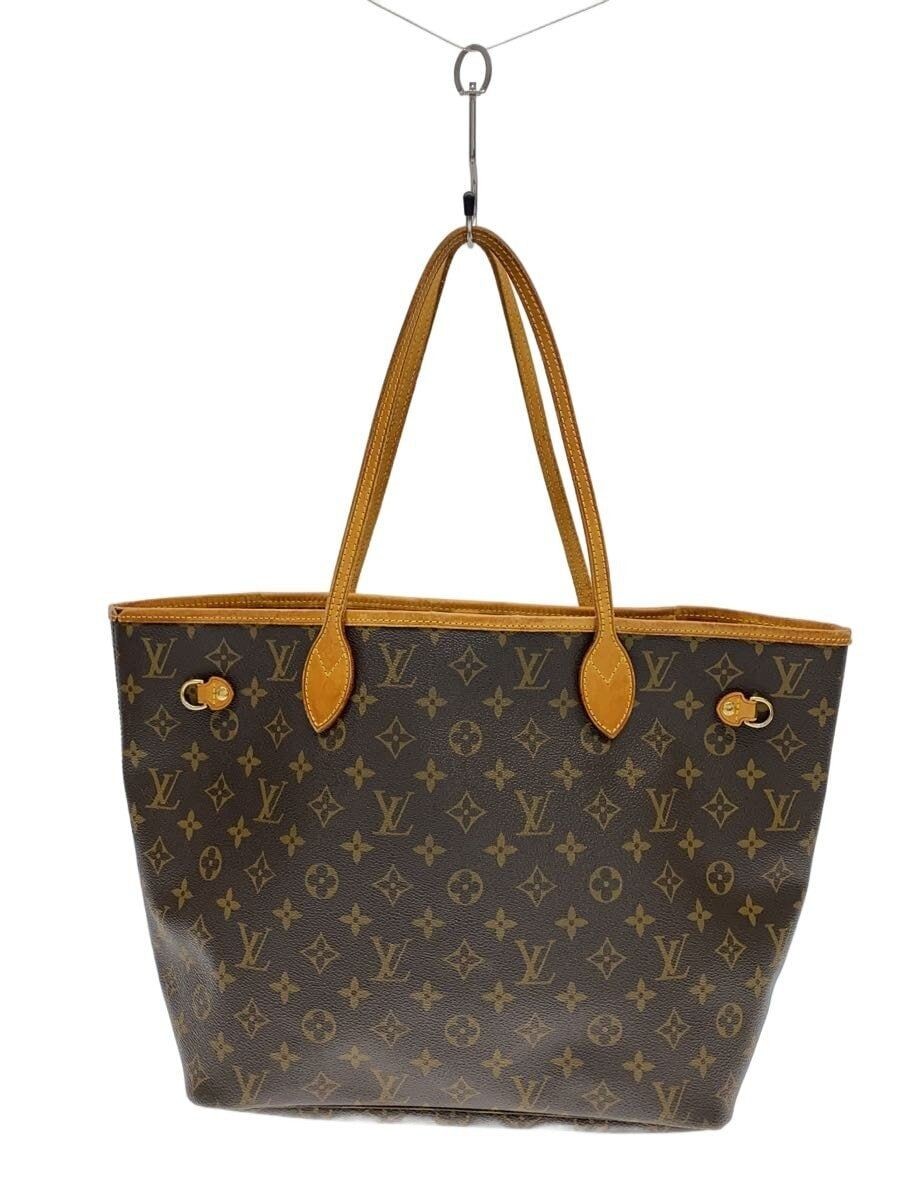 LOUIS VUITTON Tote Bag 1 Neverfull MM Monogram Canvas PVC BRW Used
