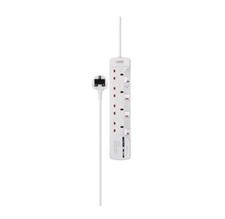 Image of Logik 2m 4 Socket Surge Protected Extension Vable With USB A & C PORTS