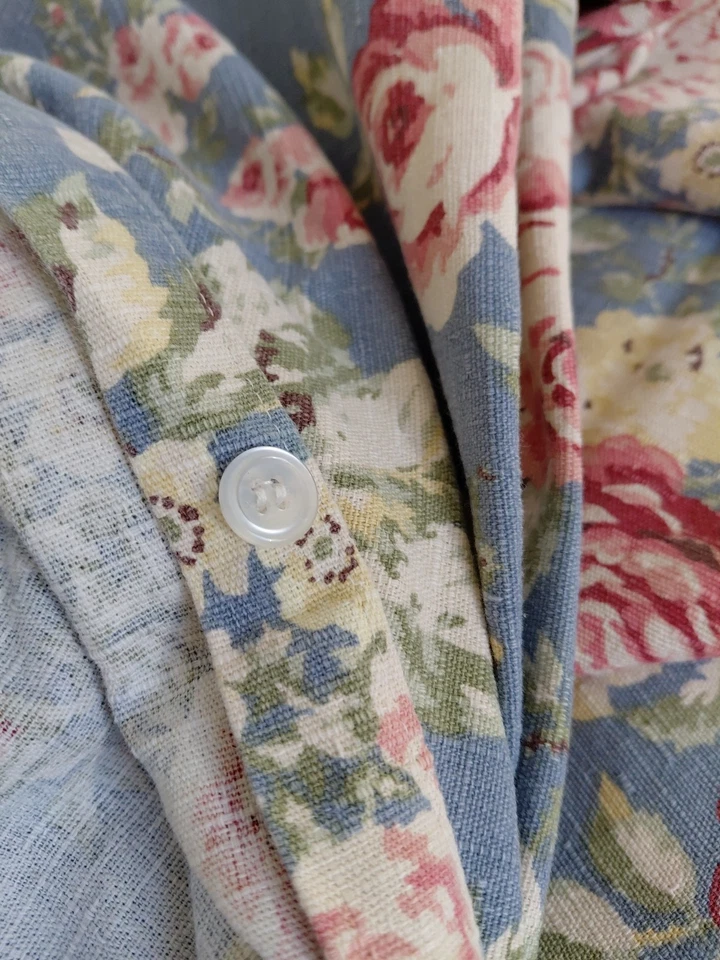 Vintage Eddie Bauer Home Full Duvet Cover 100% Cotton Made In USA 90s Floral - Image 4 of 4