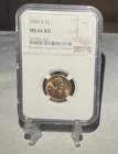 1954 s NGC MS66RD Lincoln Wheat Cent 1c Penny US coin
