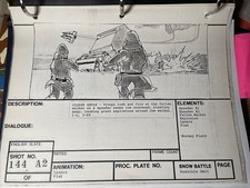 Star wars storyboards Empire Strikes Back movie props HOTH AT-AT Rebels Art X1