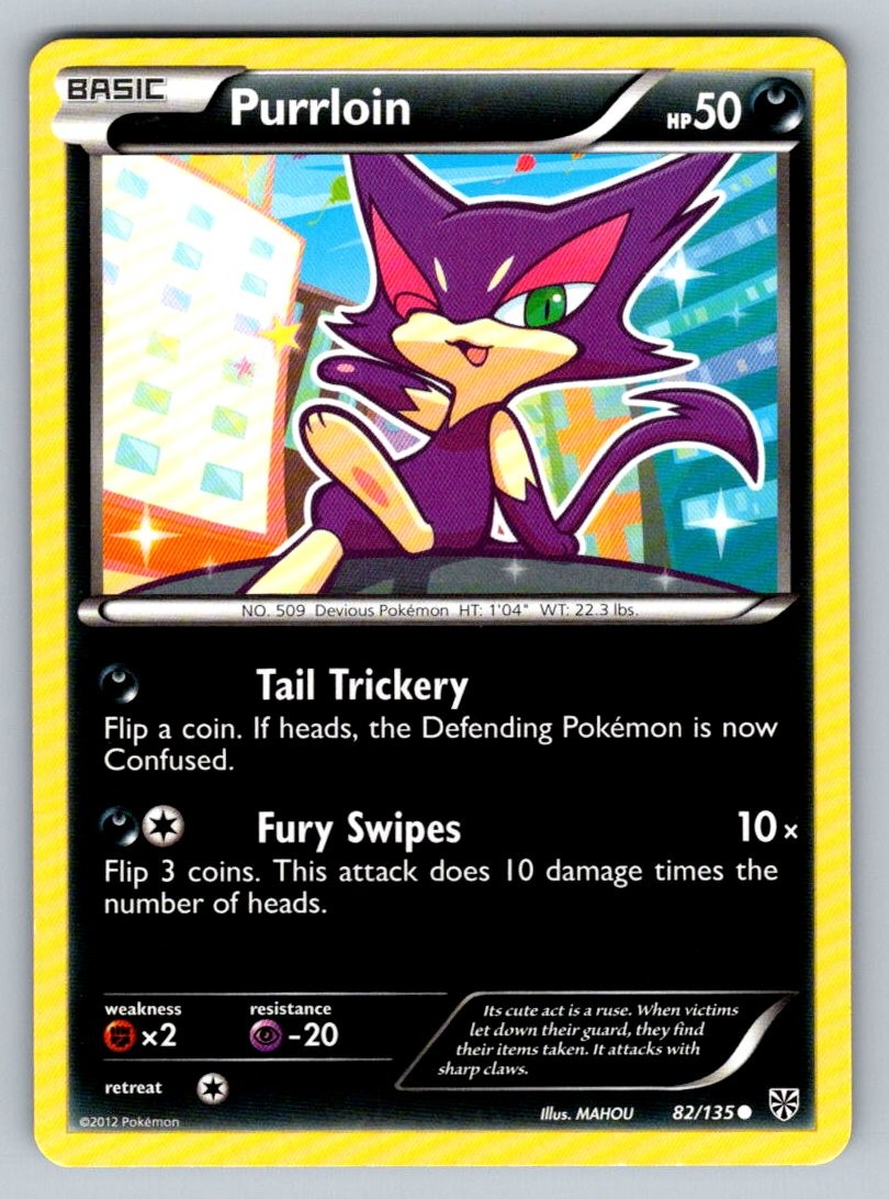 PURRLOIN 82/135 C PLASMA STORM POKEMON LIGHTLY PLAYED PURRLOIN