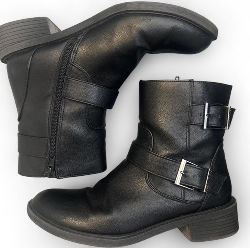 Kenneth Cole Unlisted Sz 7.5 Black Zip Up Boots