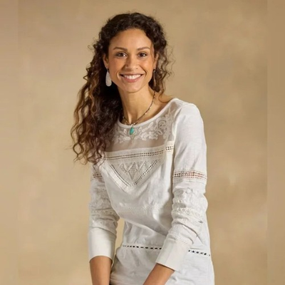 #ad #ad NWT Sundance Eden#x27;s Lace Top Cotton Women#x27;s Size Medium White Embroidered $30.00