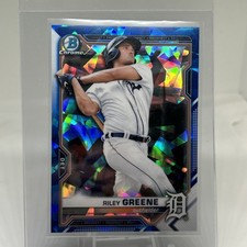 2021 Bowman Sapphire Edition - Chrome Prospects Riley Greene #BCP-4 (RC)