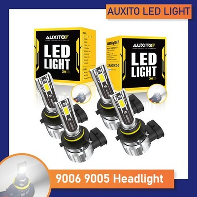 AUXITO 120W White 9005 9006 LED Headlight Bulb High Low Beam Fog Lamps 80000LM
