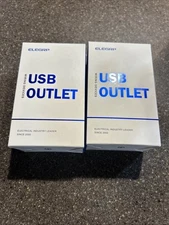 ELEGRP USB Charger Wall Outlet with Type A  C Ports, 15 Amp Duplex pack Of 2 NEW