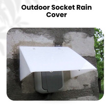 Outdoor Socket Rain Cover – Plastic Weatherproof Protector for Electric Outlet