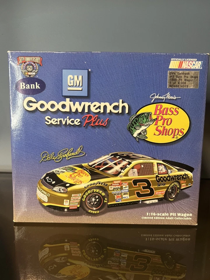  GM Dale Earnhardt No 3 Bass Pro Shops 1998 Pit Wagon 1/16 Nascar BANK  RARE - Image 3 of 3