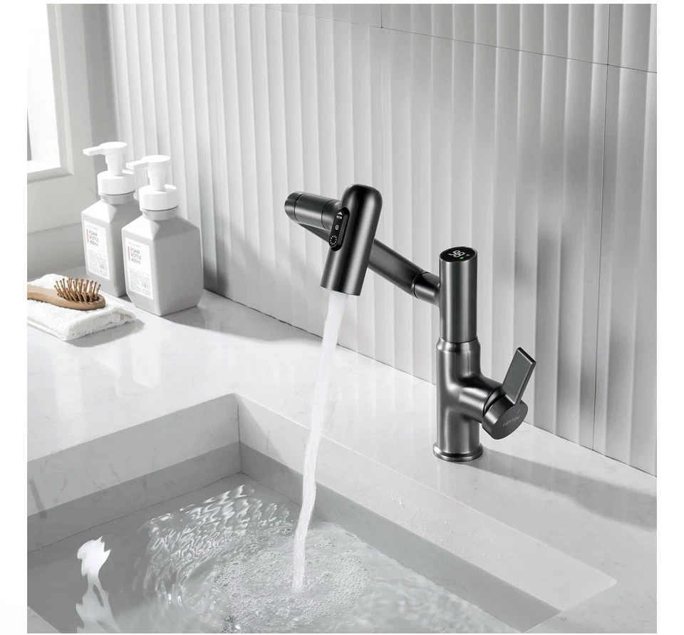 Lefton单孔可旋转龙头带温度显示-BF2204 — 第 2/4 张图片