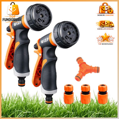 Handbrause Kunststoff 2 Stück 8 Sprühbilder Hochdruck für Gartenbewässerung