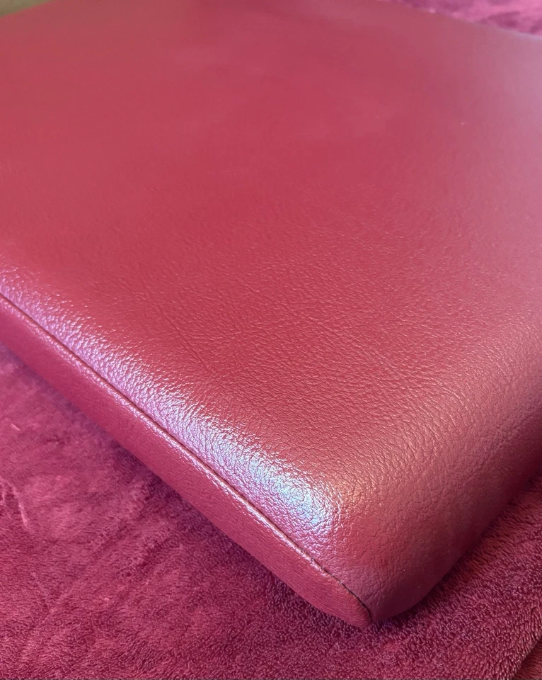 94-01 Dodge Ram 1500 2500 tapa de consola central de cuero rojo OEM Foto 2 de 4