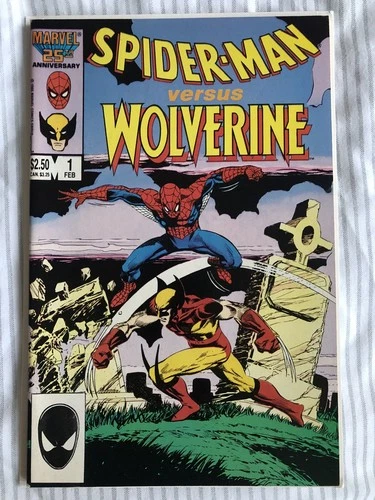 Spider-man VS Wolverine 1 (1987) 1st app Charlemagne. Death of Ned Leeds