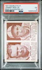 1941 Double Play  #39-40 Johnny Mize Enos Slaughter (HOF RC) PSA 5 Fresh Graded