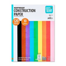 Heavyweight Construction Paper, Assorted Colors, 9 x 12, 120 Sheets