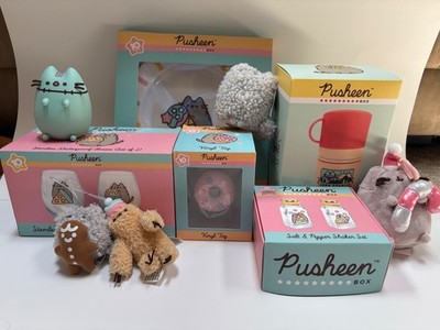 Pusheen Merch Lot From Pusheen Boxes (Ornaments, KCs, Plates, etc)