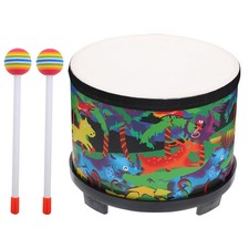 Wooden Floor Tom Drum For Kids 7.87x7.87x7.87 Inches Fun Instrument Music Drum