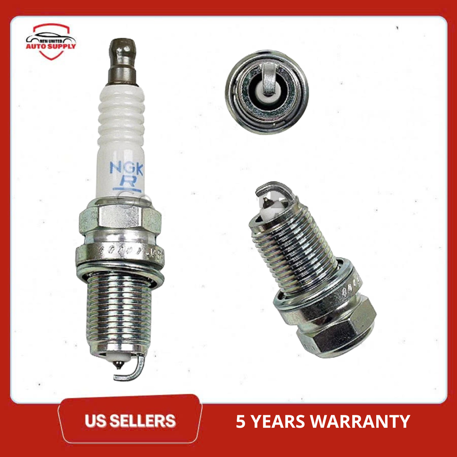 4 Pack Spark Plug Laser Platinum NGK 6371 FR5AP-10 GENUINE USA Stock 