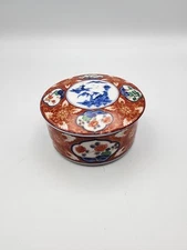 Vintage Takahashi San Francisco Porcelain Trinket Box Imari Made In Japan 