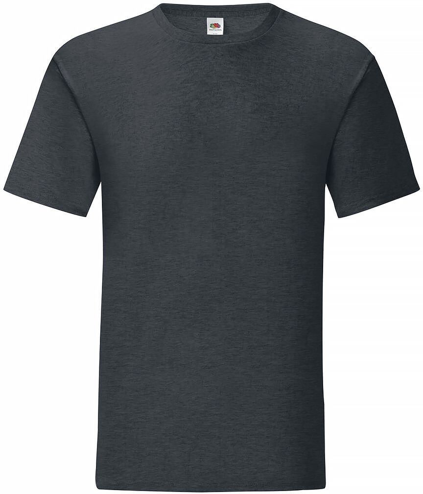 Футболка Fruit Of The Loom Herren Iconic T charcoal Basics Nachhaltigkeit 2090₽