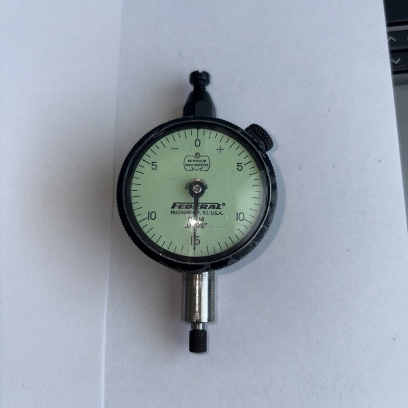 FEDERAL Dial Indicator Full Jeweled Miracle Move No. B5M - .0005" - Range - NICE