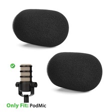 2Pcs Windscreen Filter Foam Cover For Rode PodMic Microphone Replacement