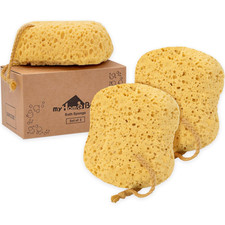 Bath Sponge, Foam Loofah, Shower Sponge for Body, Curvy, 3 Pack