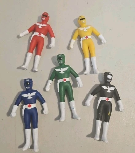 RARE VINTAGE SUPER ROBOTIC POWER RANGERS KNOCKOFF BOOTLEG FIGURES Lot Of 5