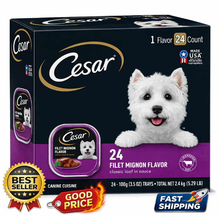 Classic Loaf in Sauce Filet Mignon Wet Dog Food, 3.5 oz Trays (24 Pack)