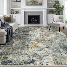 8x10 Area Rugs for Living Room Rug Washable: Abstract Large Rug for Dining