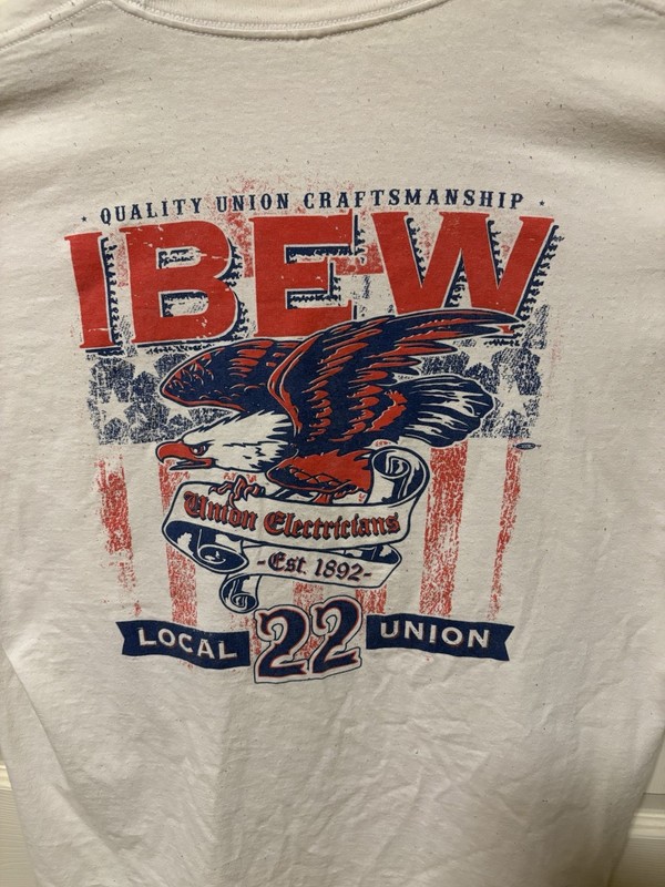 IBEW International Brotherhood Electrical Workers XL Used Pocket Shirt Nebraska