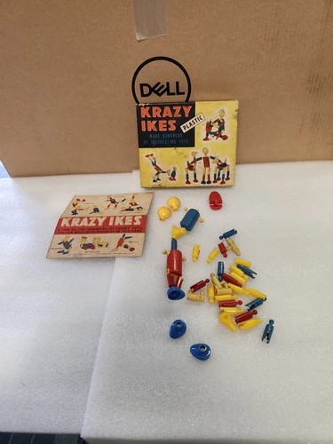 Vintage 1950s Whitman 5691 Krazy Ikes Plastic Building Toy Large Deluxe Set USA