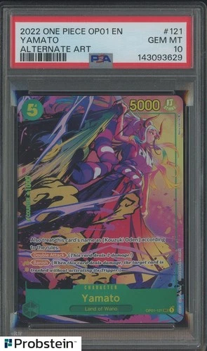 2022 One Piece OP01 EN #121 Yamato Alternate Art PSA 10 GEM MINT