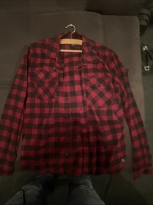 Vintage Industries Flanell Hemd rot schwarz Größe M  Knopf  
