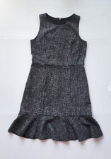 Ann Taylor Black & White Tweed Dress Sz 4 Elegant Feminine Classic  Minimalist