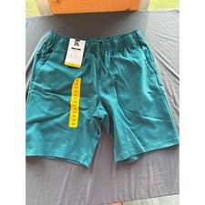 Members Mark Luxe Shorts Teal Green 9 Inch Inseam Zipper Pocket Womens Medium