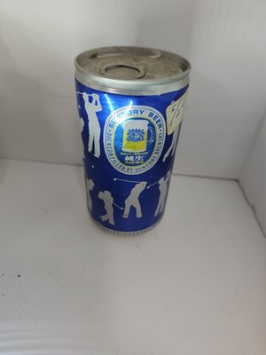 SUNTORY BEER 350ml, 11.8oz CAN with GOLFERS & Paper Import label JAPAN #654 Golf