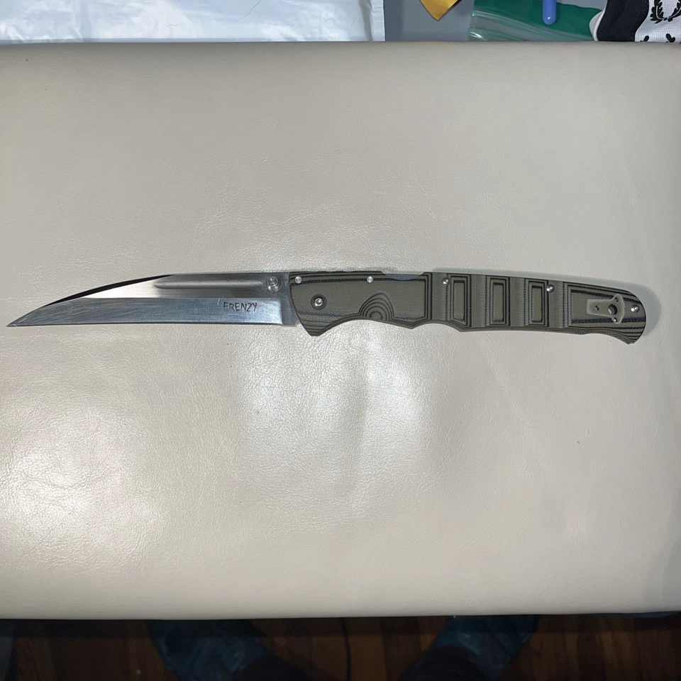 Cold Steel Frenzy RARE Green Folding Knife 5.5" S35VN Plain Blade, G10 Handle - Image 2 of 3