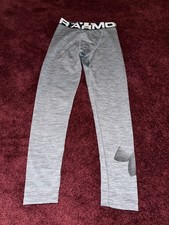 Under Armour ColdGear Full Length Leggings Gray Boys Youth Size Large