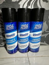Woolite Carpet Upholstery Cleaner Lot Of 3 Triple Action Foam Stain Remover 12oz