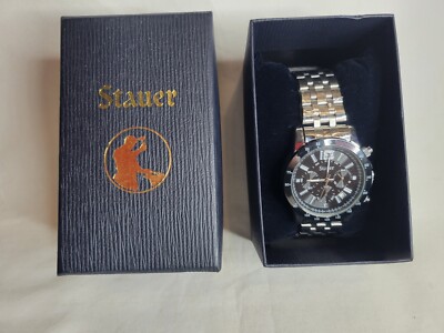 STAUER Model 38061 Jet-Setter Chronograph Watch - New In Box - 
