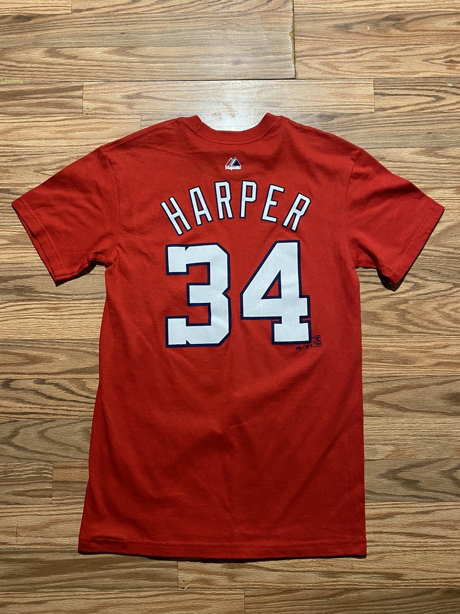 Majestic MLB Washington Nationals #34 Bryce Harper T-Shirt Youth