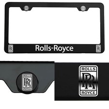 Laser Engrave Rolls Royce Mirror Matte Black License Plate Frame Stainless Steel