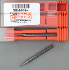 MICRO 100  GEM-046-4  Carbide  3/64" End Mill; 4 flutes🎯Machinist