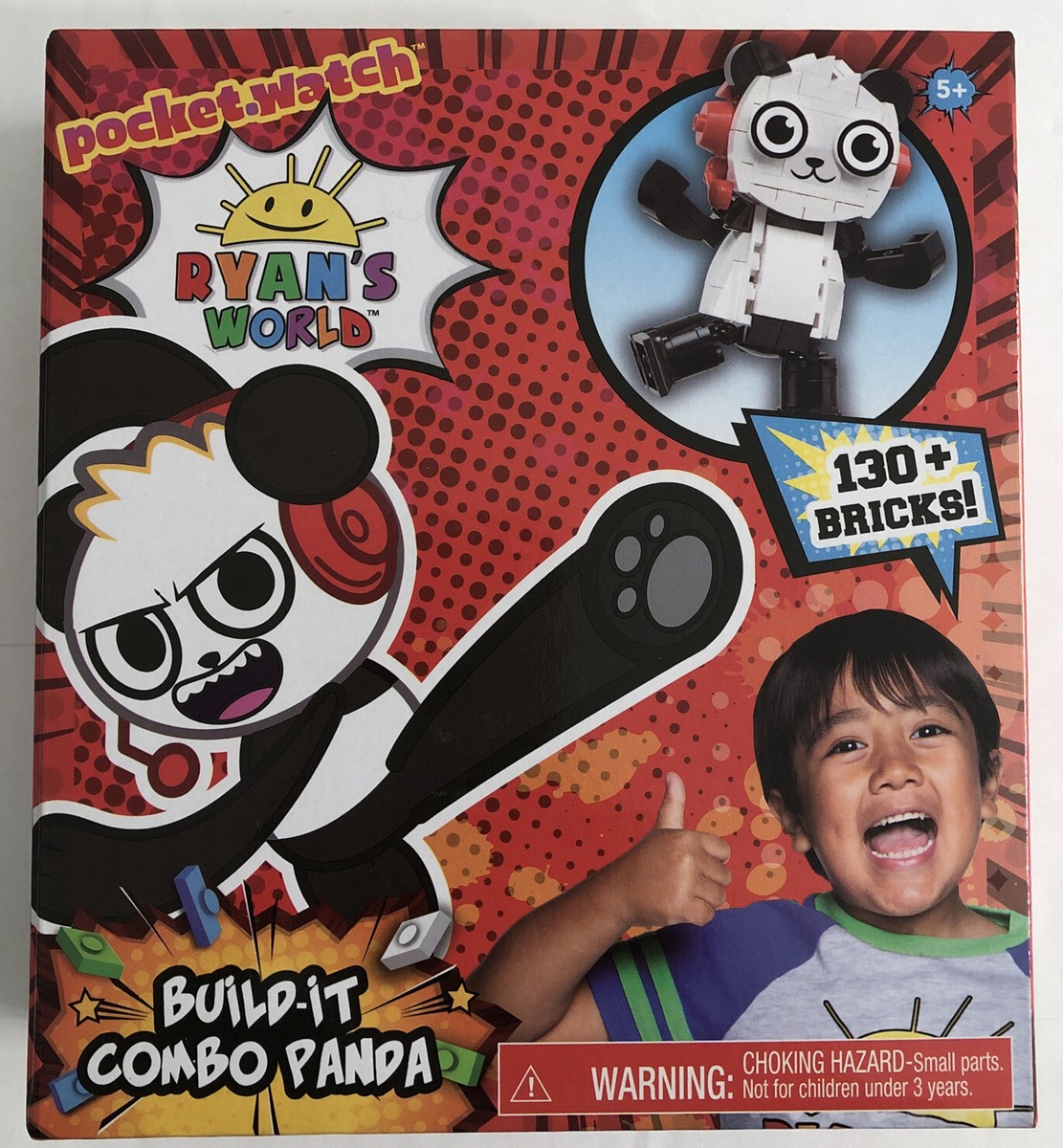 Just Play Ryan's World Build It Combo Panda 130+ Bricks Age 5+